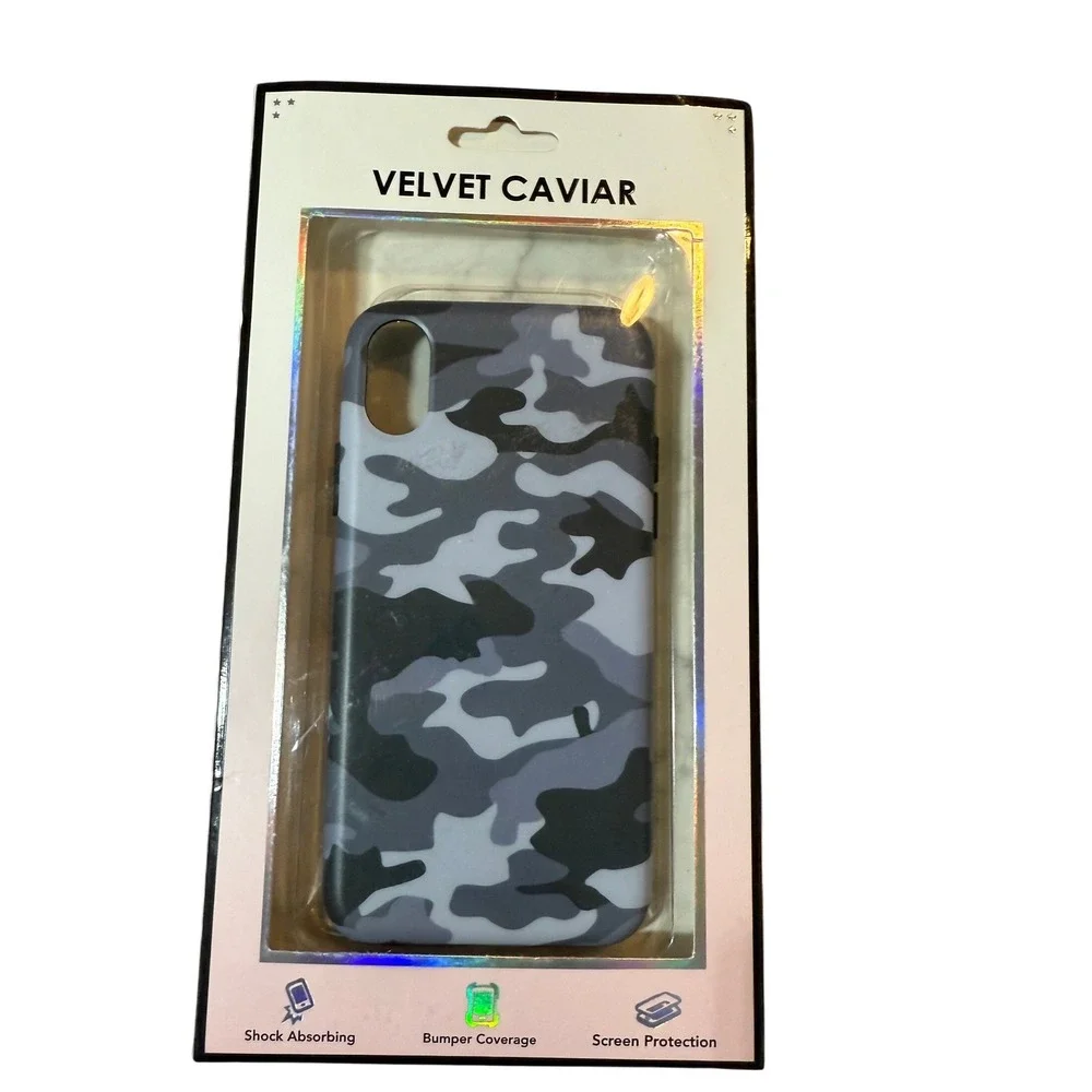 Velvet Caviar Protective Phone Case Gray‎ Camouflage iPhone X/XS